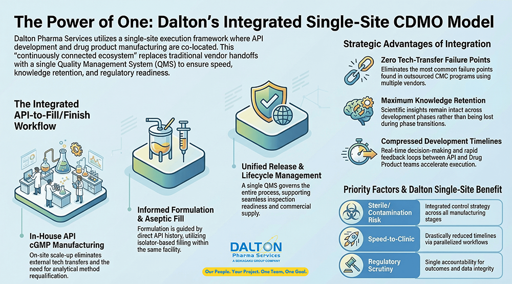 Dalton Integrated Single-Site CDMO Model